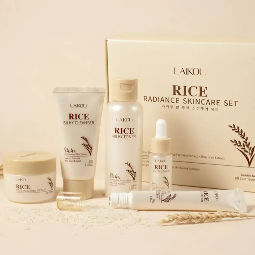 LAIKOU Ensemble de 5 soins éclaircissants au riz