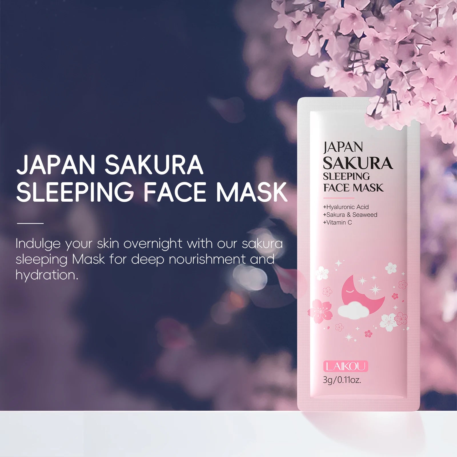 LAIKOU Coffret de Soins Visage Japonais Sakura 7 pièces