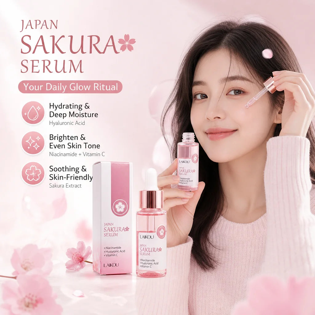 Sérum LAIKOU Sakura — Niacinamide, Acide Hyaluronique & Vitamine C
