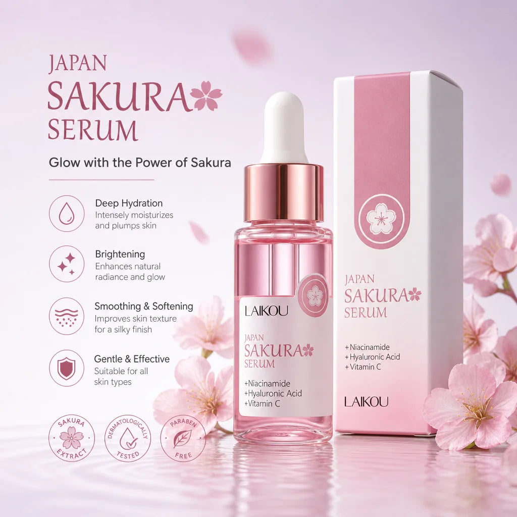 Sérum LAIKOU Sakura — Niacinamide, Acide Hyaluronique & Vitamine C