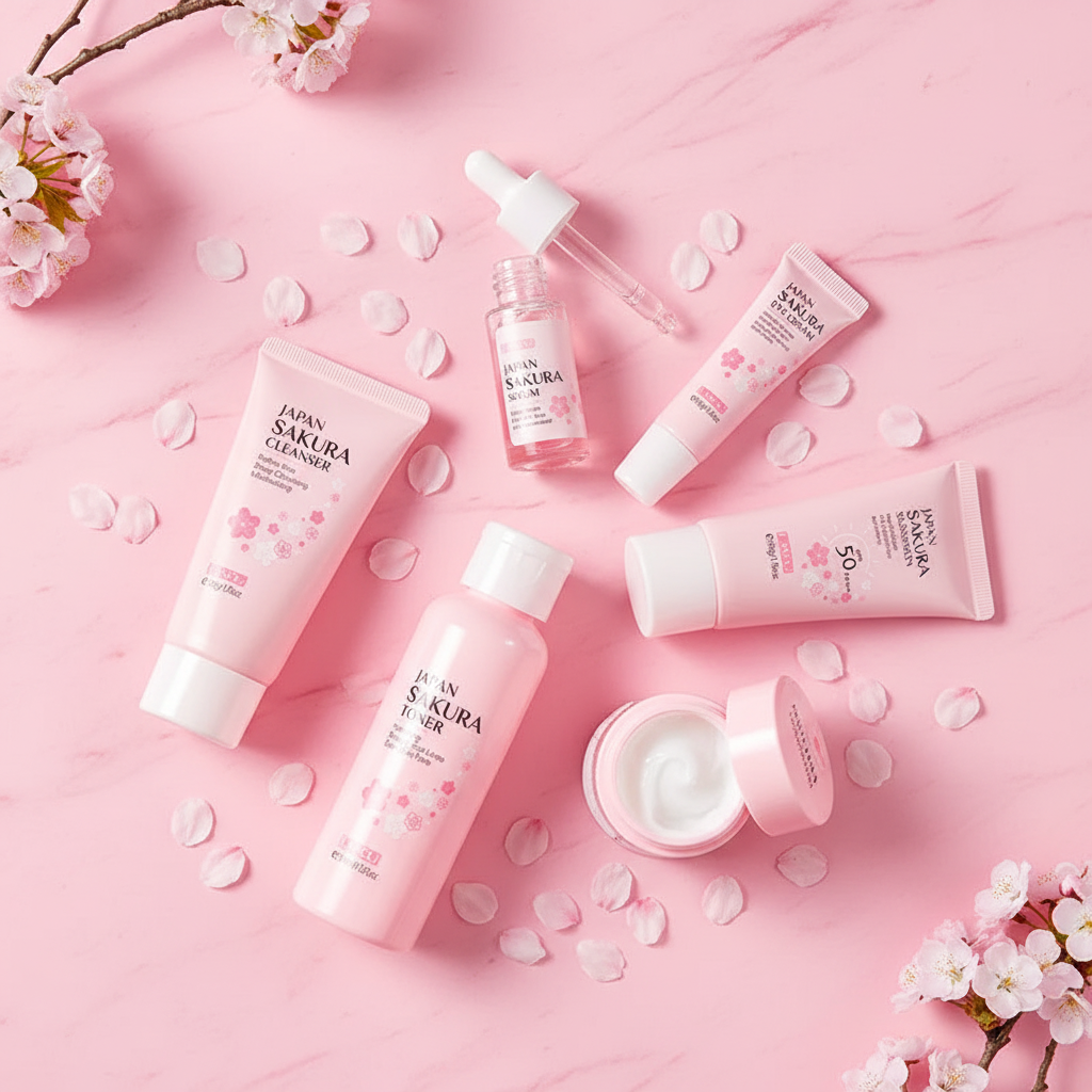 Jaysuing Sakura Coffret Soin Peau 5/6 pièces