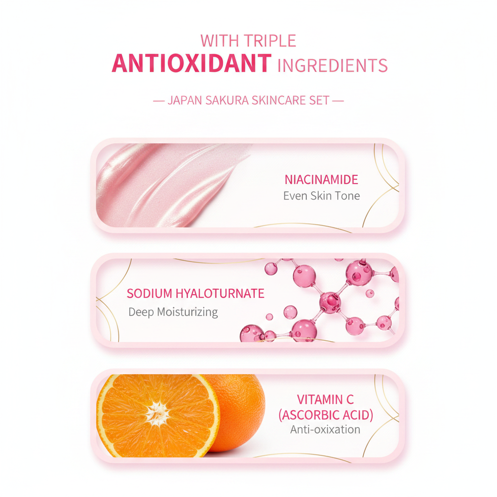 Jaysuing Sakura Coffret Soin Peau 5/6 pièces