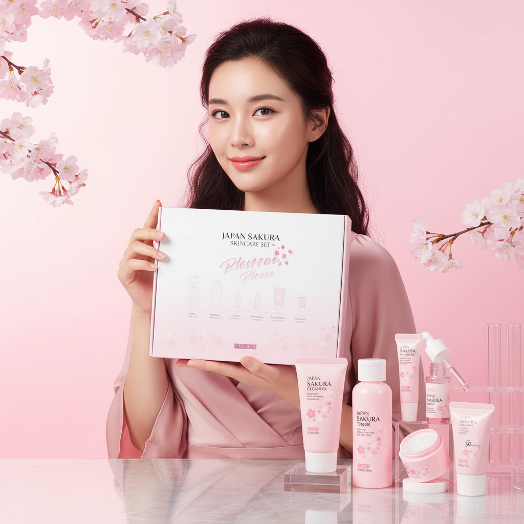 Jaysuing Sakura Coffret Soin Peau 5/6 pièces