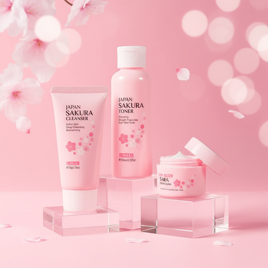 Jaysuing Sakura Coffret Soin Peau 5/6 pièces